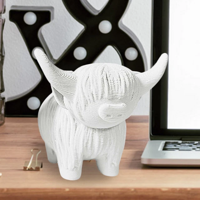 COW ORNAMENT CUTE Highland Cow Mini Statue Decor for Kids Baby Gift Toy