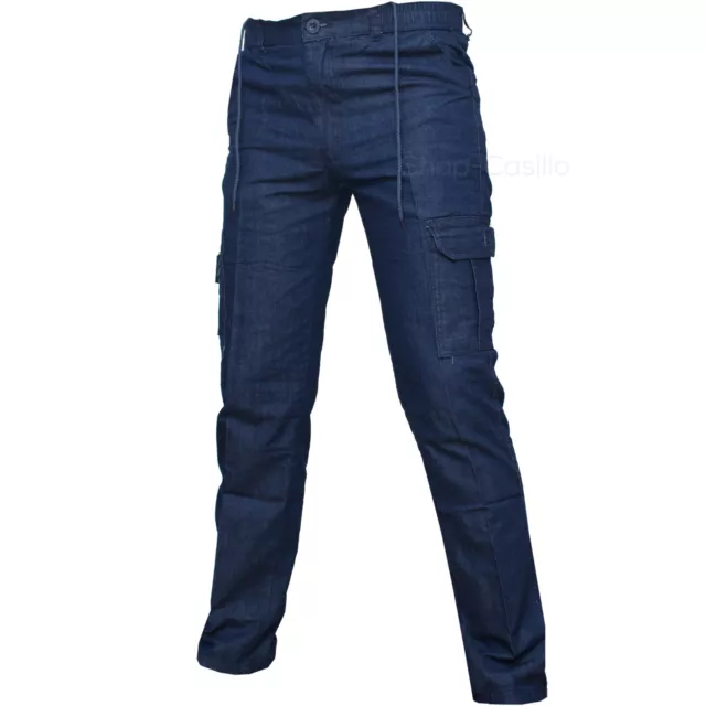 Pantalaccio Jeans Pantalone Da Lavoro Uomo Con Tasconi Leggero M L XL XXL 3XL