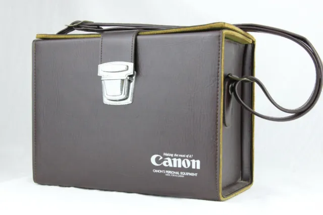 【 EXC+ 5 】 Canon Véritable Vintage Marron Cuir Appareil Photo Sac Étui De Japon