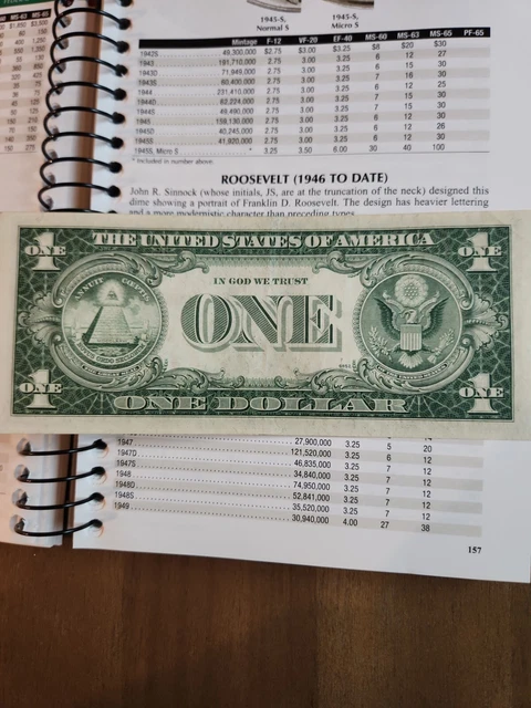 RARE 1935G $1 BLUE Seal SILVER Certificate, Fine,CRISP Old US Paper Money 2