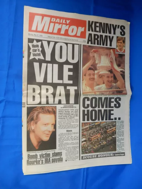 Daily Mirror 22/05/1989 F.A Cup Final  Liverpool v Everton, Watson v Benn