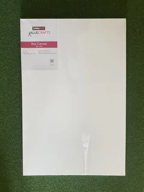 Hobbycraft Value Crafts Stretched Box Canvas - 91.4cm x 61cm