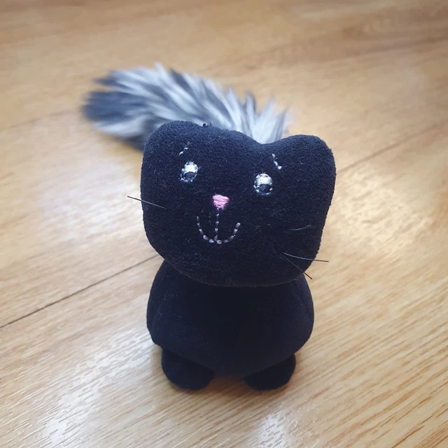 JELLYCAT KITTY GALORE Black White Cat plush Soft Toy Striped Tail