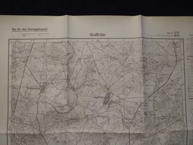 Landkarte Meßtischblatt 3155 Staffelde i.d. Neumark / Staw, Kreis Soldin, 1945 2