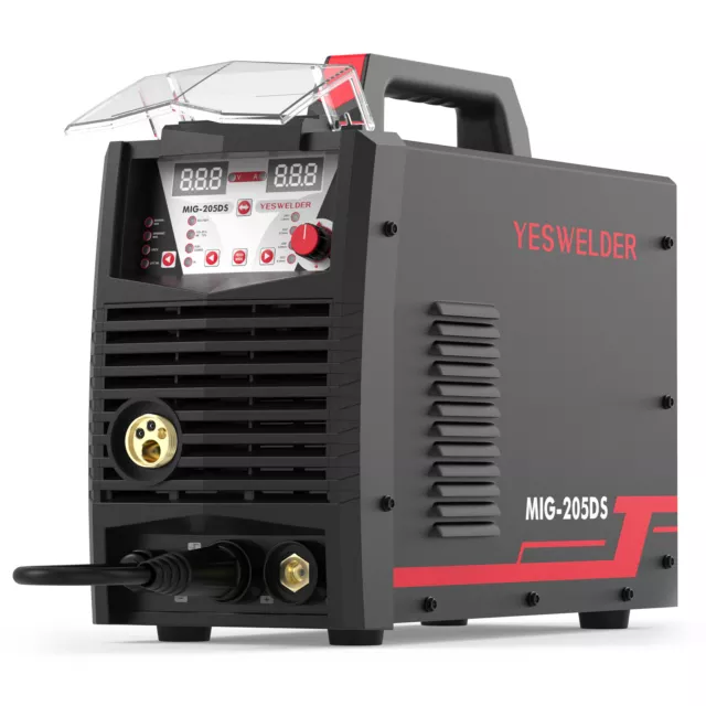 MIG Welder, 110/220V, 205A Gas/Gasless/Lift TIG/Stick 3 in 1 Welding Machine