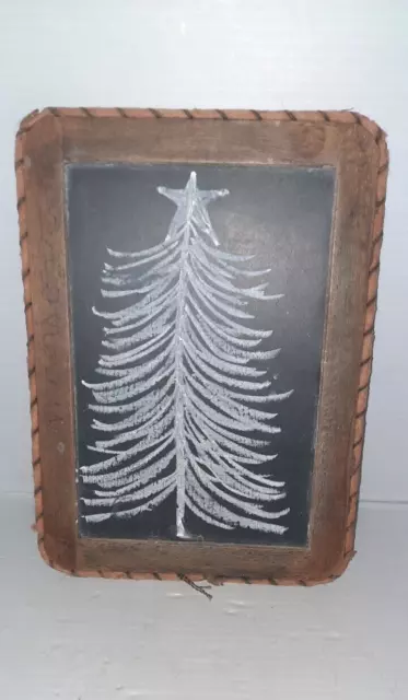 Vintage Double Sided Child's School Writing Slate Chalkboard.