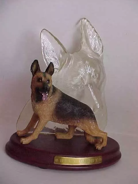 2003 BEST BUDDY dog Figurine Bradford Exchange 3D plastic German Shepherd statue