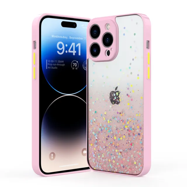 Cute Bling Clear Phone Case Shckproof Cover for iPhone 14/14 Plus/14 Pro Max