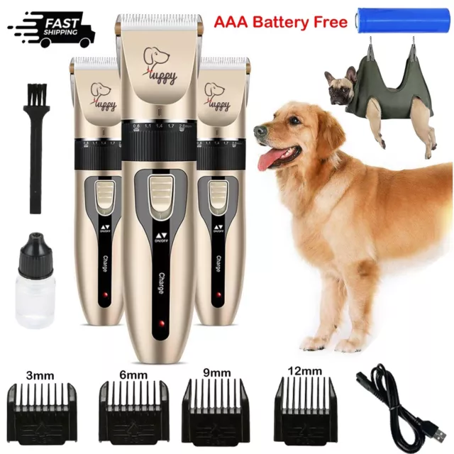 Professional Pet Dog Grooming Clipper Thick Fur Hair Trimmer Electric Shaver Set