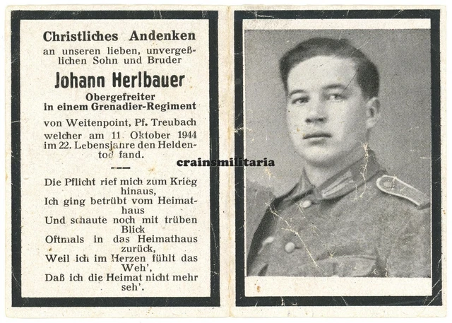Orig. Sterbebild 208.ID Grenadier + LEZYNY Dulabka b. Jaslo Polen 1944