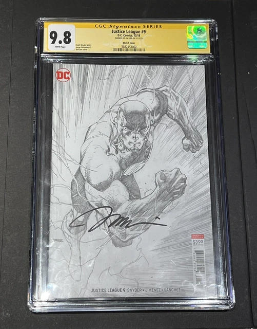 Justice League #9 Jim Lee Sketch Cover CGC 9.8 SS Jim Lee