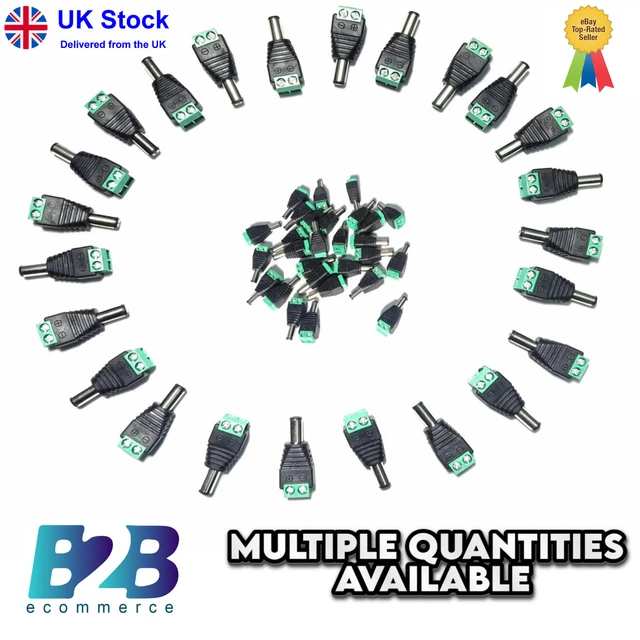 CCTV POWER BALUN 12V DC Male/Female Connector Adapter Jack Plug Cable