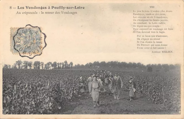 Cpa 58 Les Vendanges A Pouilly Sur Loire / Au Crepuscule / Le Retour Des Vendang