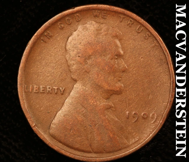 1909 VDB Lincoln Wheat Cent-Semi Key Better Date #N9515
