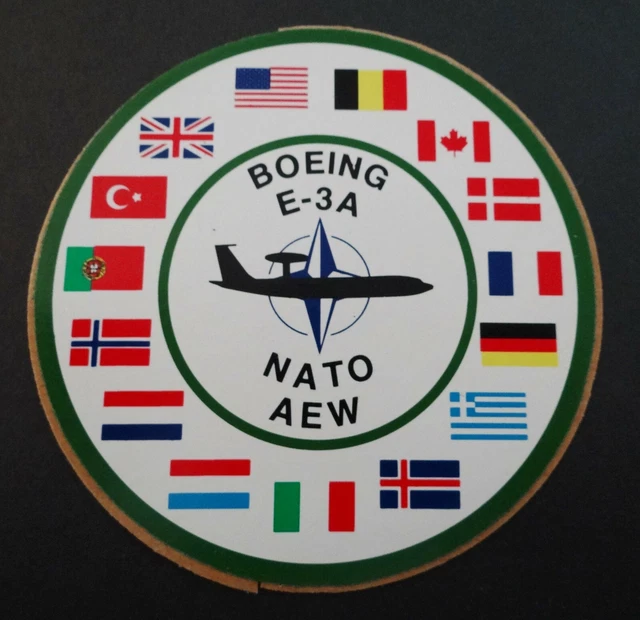 Awec Stickers BOEING 707 E-3A NATO AWACS Airborne Warning Control System Promotional ...
