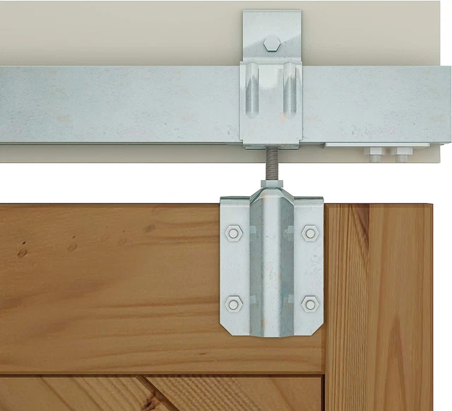 DIYHD 8FT Raw Material Galvanized Box Track Sliding Barn Door Hardware for Barn