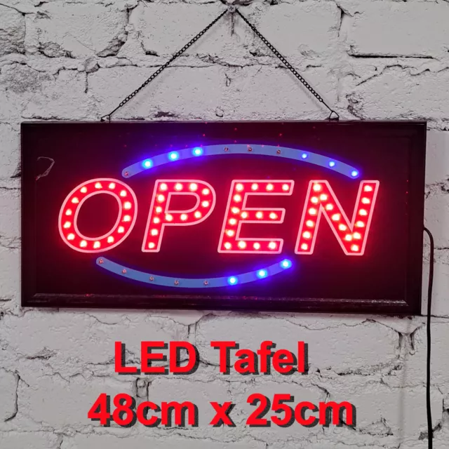 Lichtschild Panneau Publicitaire LED Open 48 X 25 CM Lumière D'Affichage