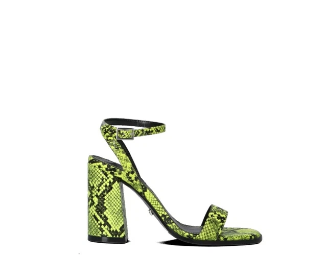 SCARPE GAUDI DONNA Sandali Alti GIALLO Pelle naturale Pitonato PU