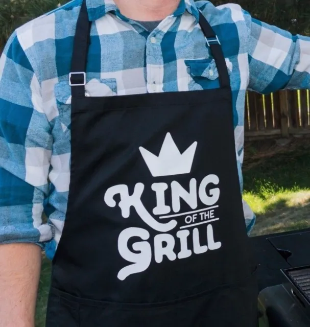 Tablier barbecue King of the Grill cadeau amusant pour les gars convient aux grands hommes