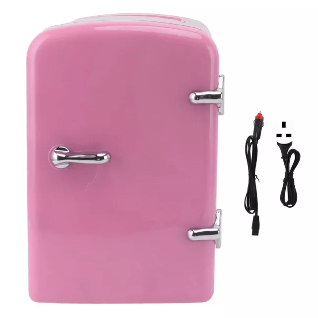 (Pink UK Plug)Mini-Kühlschrank 4L Portable Cooler Warmer Personal Refrigerato FR