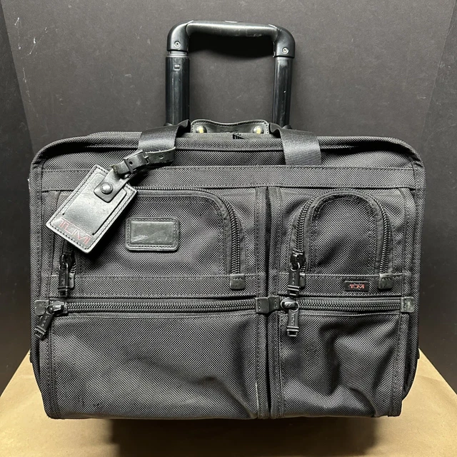 Tumi 26104DH Ballistic Nylon Deluxe Wheeled Laptop Carry-on Roller Bag- Black