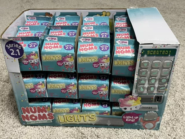 Huge Lot Of 34 Num Noms Series 2.1 Lights Mystery Pack Scented Display Included