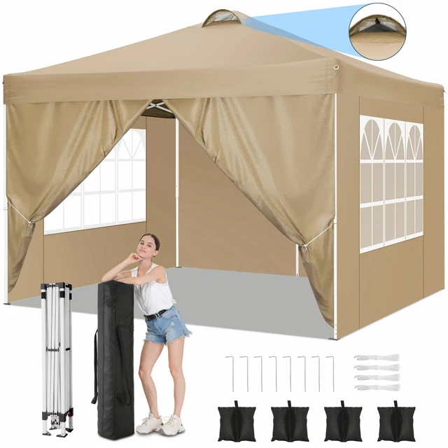 Pavillon 3x3m Wasserdicht UV Faltpavillon Pop Up Partyzelt Gartenzelt Partyzelt