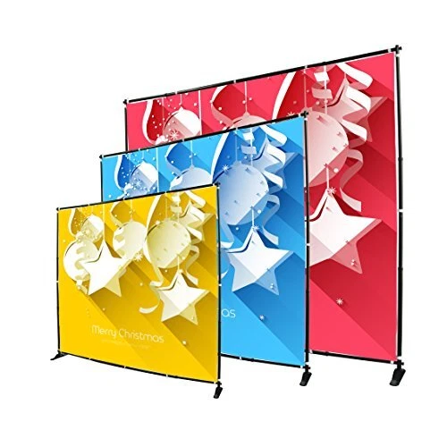 Sign Talk 10x8ft Telescopic Banner Stand Step and Repeat Adjustable Backdrop ...