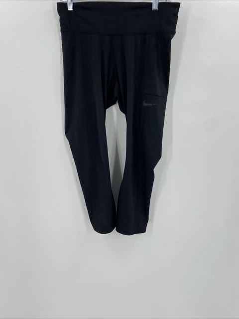 Nike Dri-Fit leggings Size L black capri Side Pocket