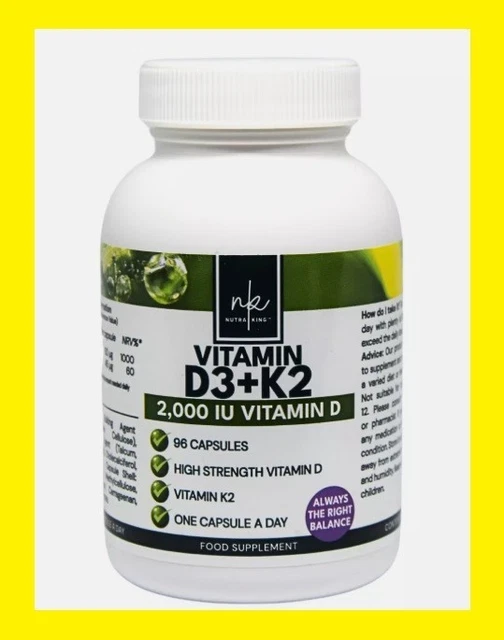 Vitamin D3 3000iu High Strength 240 Capsules Vitamin K2 100ug Vitamin D