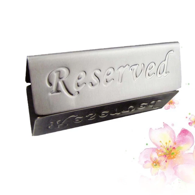 Cartelli "Reserved" Per Tavoli - 12 Pezzi In Metallo, 12x4x3cm, Per Ristoranti E Eventi - Foto 12