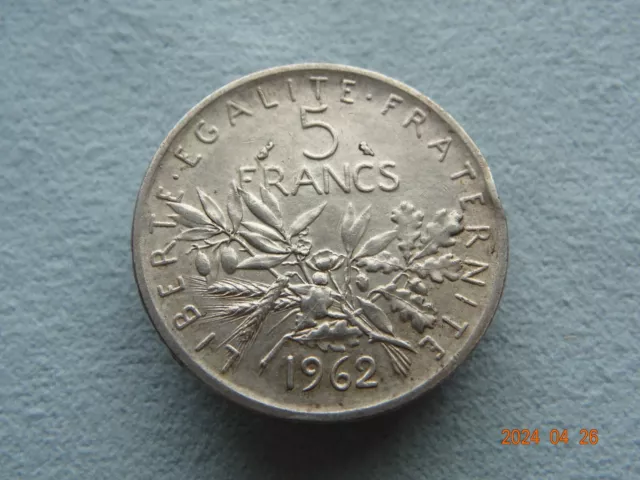 France 1962 - 5 Francs Silver ✅ Super Condition