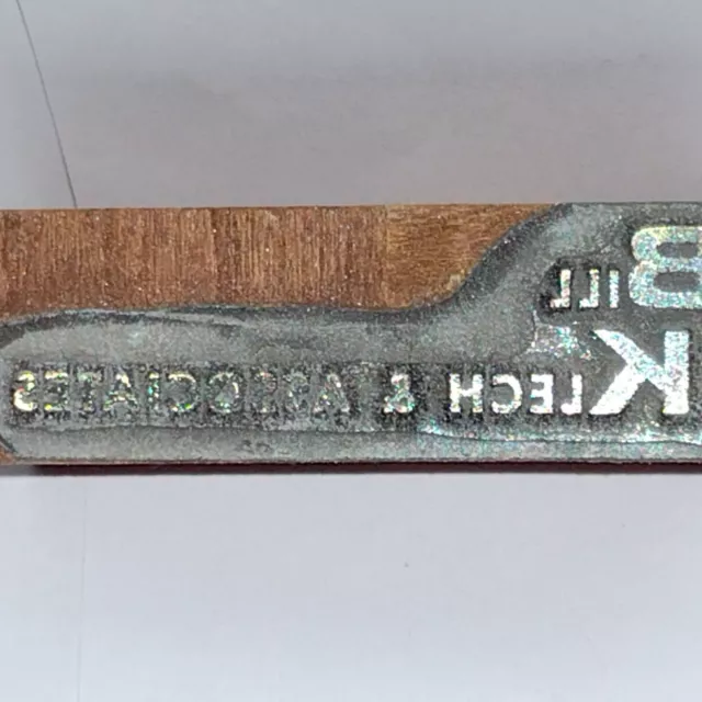 Bill Klech and Associates Printing Letterpress Printers Block