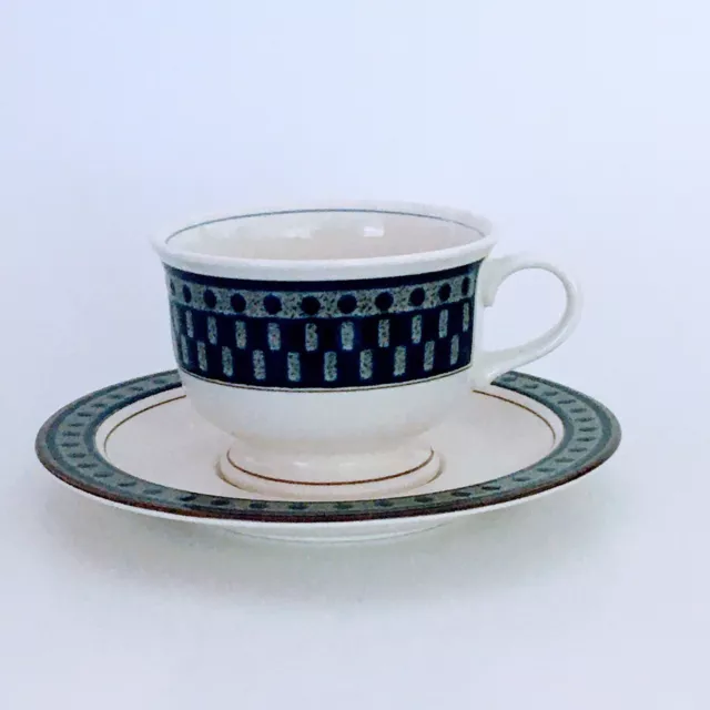 Footed Cup & Saucer Set Aztec Blue by MIKASA - New