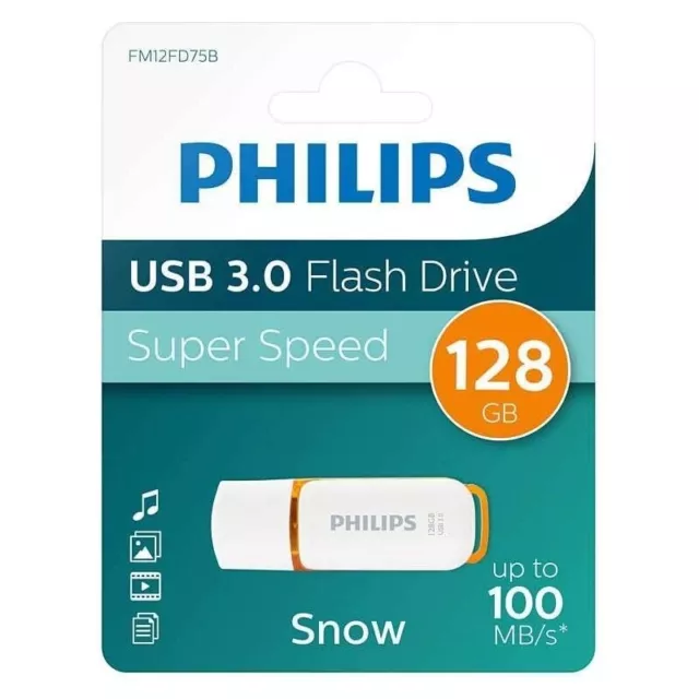 Clé USB MEDIA-RANGE 128 go Super Speed 3.0 blanc