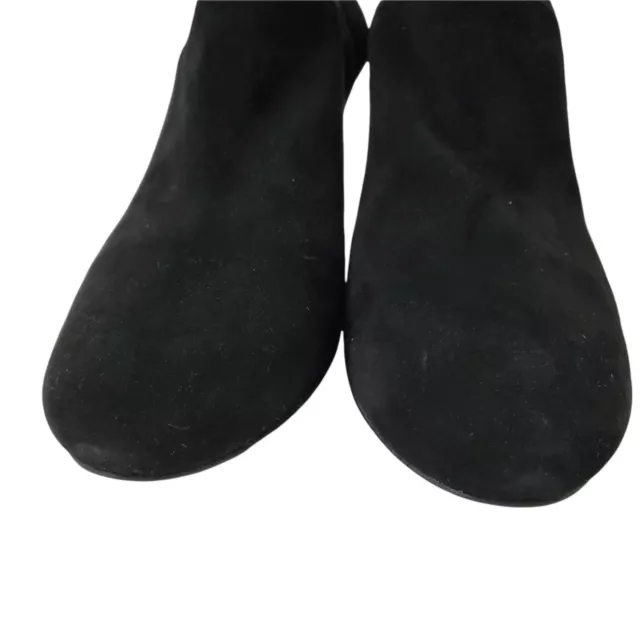 Stuart Weitzman Ankle Boots 11 M Womens Black Spiffymuse Suede Heel Booties EUC 3