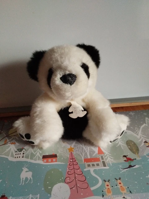 Peluche doudou ours panda blanc noir So Chic Histoire D'ours
