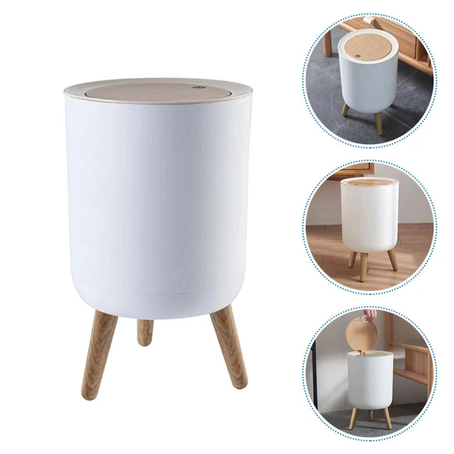 Tapa de contenedor redondo tapa contenedor basura cocina plástico blanco