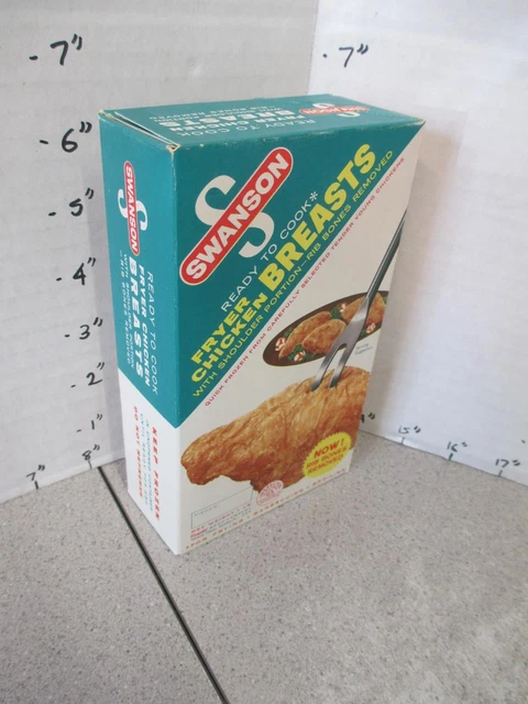 SWANSON chicken breast 1950s frozen food box unused sample package TV dinner