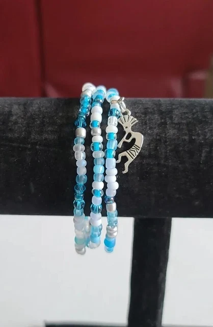 Michele's Attic Seed Bead & Charm Bracelets (3PC)- Kokopelli Dance of Life 70319