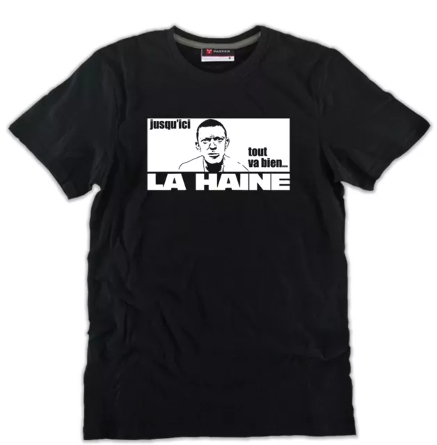 T-shirt l'odio film cotone nera unisex cinema anni 90 la haine cult movie rap