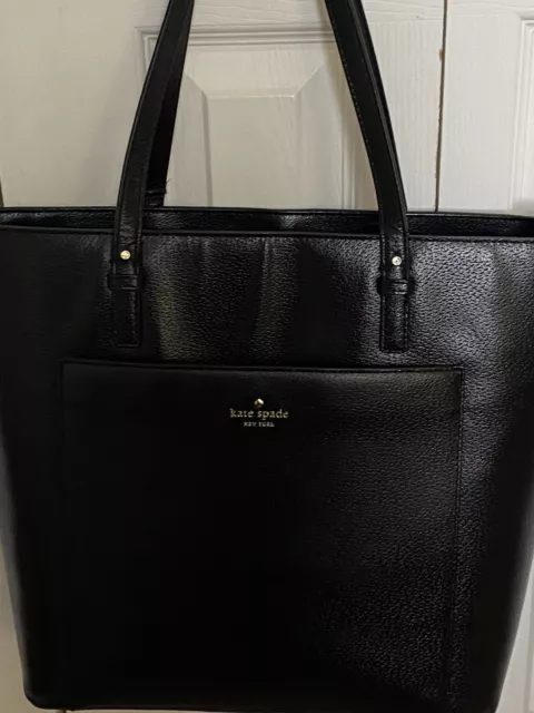 Kate Spade Grand Street Sadie Leather Tote Bag Large Black WKRU4851 $348