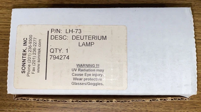 Beckmann 585699    0822   Sonntek LH-73 Deuterium Lamp Ultraviolet UV Light