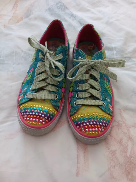 Skechers Twinkle toes sneakers Peace Signs Light Up Shoes size US 3