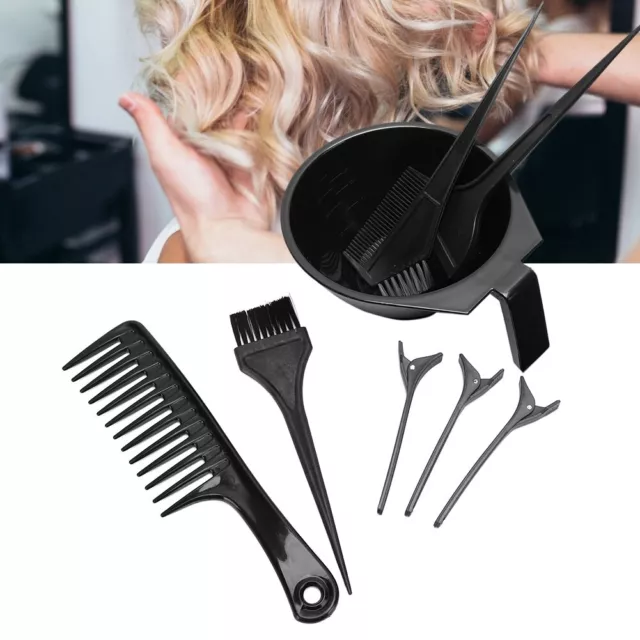 8pcs Hair Dyeing Tool Highlights Comb Hair Clip Dyestuff Mixing Bowl Kit GFL