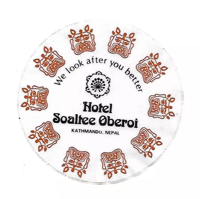 Authentic Vintage Luggage Label ~ HOTEL SOALTEE OBEROI ~ Kathmandu, Nepal