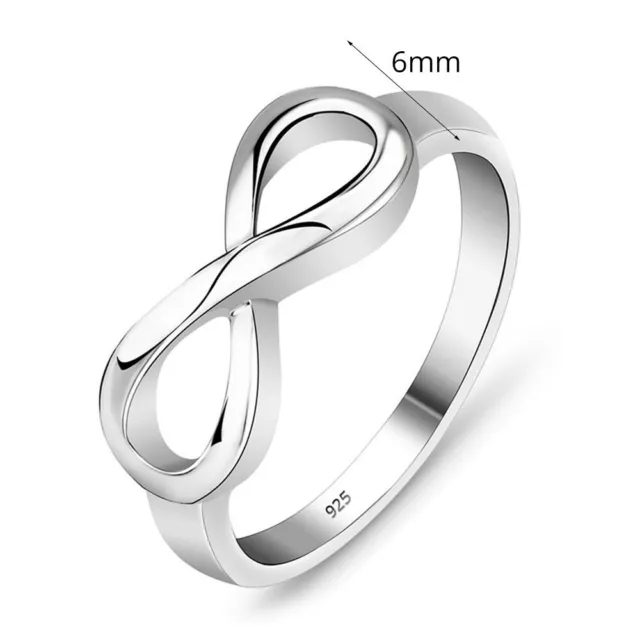 Infinity Ring Silber Unendlichkeit Echt Sterlingsilber 925 massiv ewige Liebe 2