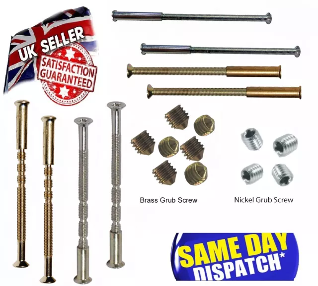 M3 M4 M5 UPVC Door handles screws with sleeve, grub screws for knobs and handle