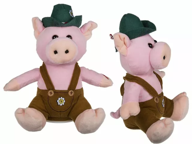 Jodel Schwein Sau Oktoberfest Tracht Plüsch Pig mit seppelhut Hut Neu OVP