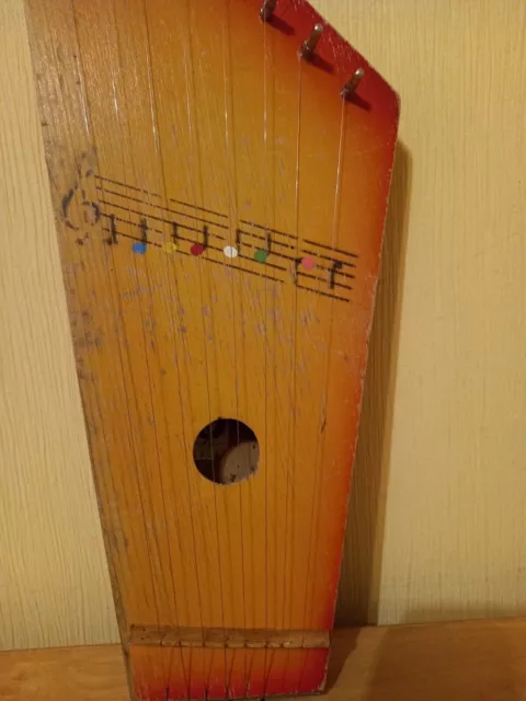 Instrumento Musical Gusli Ucrania URSS Autoarpa Soviética Cítara De Colección 2